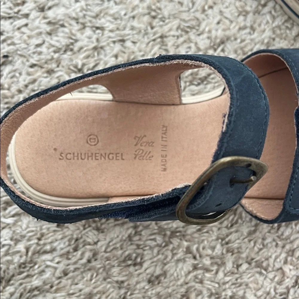 Shuhengel Girls Dark Blue Sandals, EU size 36.